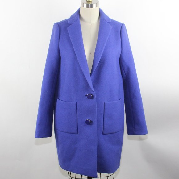KATE SPADE NEW YORK Ladies Blue Button Down Coat Sz US 2 New